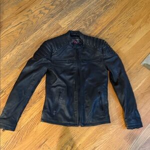 SUPERDRY Leather jacket small moto HERO style
